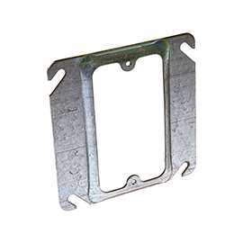 HUBBELL 8773 Device Box Cover, 4 in L, 4 in W, Square, Steel