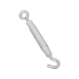 National Hardware 2173BC Series N221-945 Turnbuckle, 65 lb Weight Capacity, Hook Fitting A, Eye Fitting B, Aluminum