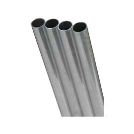 K & S 87119 Tube, 0.32 in ID x 0.375 in OD Dia, 12 in L, Stainless Steel, Polished Natural