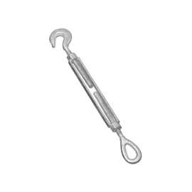 National Hardware 3272BC Series N177-493 Turnbuckle, 700 lb Weight Capacity, Hook Fitting A, Eye Fitting B