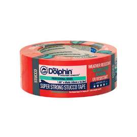 Blue Dolphin TP STUCCO 0200 Professional-Grade Exterior Tape, 60 yd L, 1.88 in W