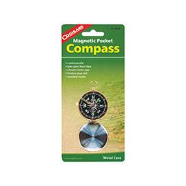Coghlans 8048 Magnetic Pocket Compass, Metal, Chrome-Plated, Black