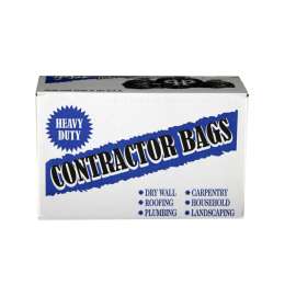 PLASTIC PRINCE 32" x 50" 42 Gallon 3Mil Black Contractor Bags, 100/Roll