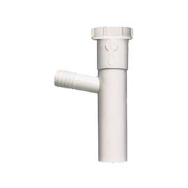 Plumb Pak PP66-4W Dishwasher Tailpiece, 1-1/2 in Slip Joint, White