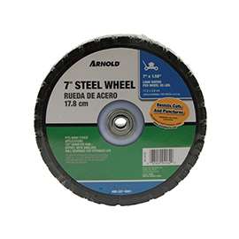 ARNOLD 490-321-0001 Tread Wheel, 1-3/8 in L Hub, Steel, For Lawnmowers and Golf Carts