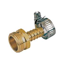 Landscapers Select Hose Coupling With Clamp, 1/2 In, Male, Brass