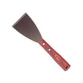 HYDE 12072 Chisel Scraper, 4-3/4 in L x 3 in W Blade, HCS Blade, Red Handle