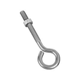 National Hardware N221-580 Eye Bolt, 1/4-20 Thread, 1-1/4 in L Thread, 0.56 in ID Dia Eye, Stainless Steel