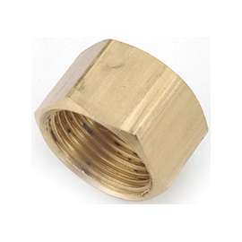 Anderson Metals 730081-08 Tube Cap, 1/2 in Compression, 200 psi, Brass