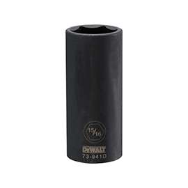 DeWALT DWMT73941OSP Impact Socket, 1/2 in Drive, 15/16 in Socket, 6-Point, Black Oxide