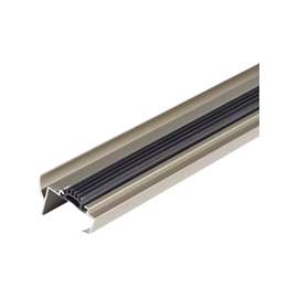 M-D DB003 Series 25710 Door Bottom with Drip Cap, 36 in L, 2.13 in W, Aluminum/Vinyl, Satin Nickel