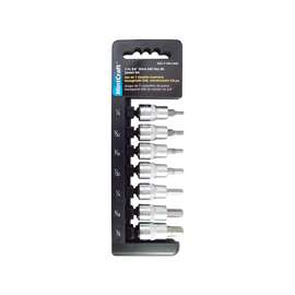 Vulcan Socket Set, 7 Piece, 3/8 In Hex Drive, Chrome Vanadium Steel, Chrome