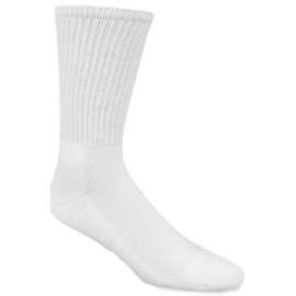 3PK XL WHT Crew Sock