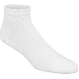3PK MED WHT QTR Sock