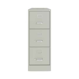 Three-Drawer Economy Vertical File, Letter-Size File Drawers, 15" x 22" x 40.19", Light Gray