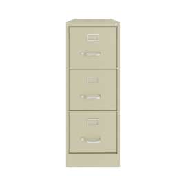Three-Drawer Economy Vertical File, Letter-Size File Drawers, 15" x 22" x 40.19", Putty