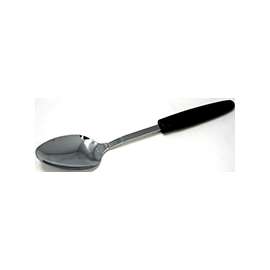 Chef Craft 12930 Durable Basting Spoon, Stainless Steel, Black, Chrome