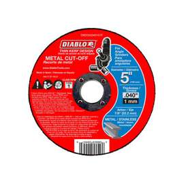 Diablo DBD050040101F Cut-Off Wheel, Aluminum Oxide, 5 in Dia
