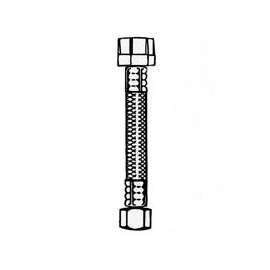 Plumb Pak EZ Series PP23812 Toilet Supply Tube, 1/2" F.I.P. X 7/8" Ballcock, 12 in L
