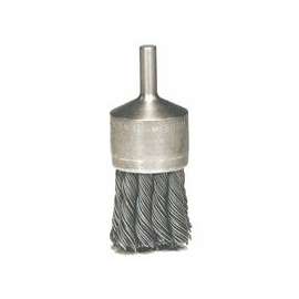 Hollow-End Knot Wire End Brush, Stainless Steel, 22,000 rpm, 3/4" x 0.014"