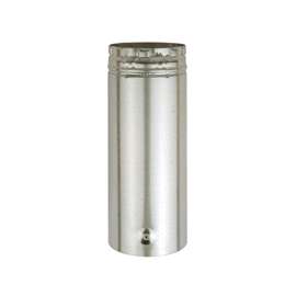 AmeriVent 3E12A Type B Gas Vent Pipe, 12 in L, Aluminum/Galvanized Steel, Brass