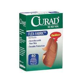 CURAD Flex-Fabric CUR45245 Adhesive Bandage, Fabric Bandage, 2-1/2 in L, 3/4 in W