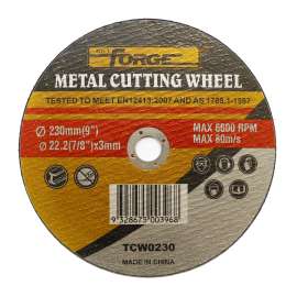 Cutting Wheel Metal 9"(230mm) x 3 x 22.2mm;aluminium oxide ;reinforced double wire mesh