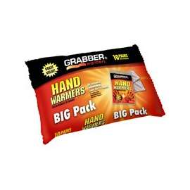 Grabber Warmers HWPP10 Non-Toxic Hand Warmer, 135 deg F Average, 156 deg F Max, 7 hr Continuous Warmth