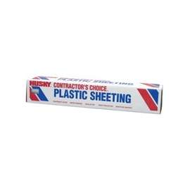 Poly-America CF0112-0400C Lightweight Painter's Sheeting, 400 ft L, 12 ft W, 1 mil Thick, Clear