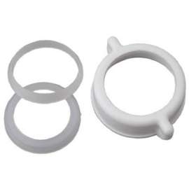 MP WHT Plas Nut/Washer