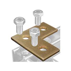SuperStrut 200 Series ZAB219-10 Flat Right Angle Corner Bracket, Steel, Gold