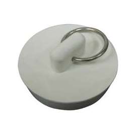 Worldwide Sourcing Drain Stopper, Fits Size 1-1/8 - 1-1/4 In, Rubber, White