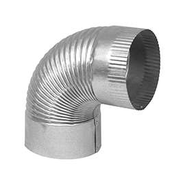 Imperial GV0327-C Stove Pipe Elbow, 6 in, Galvanized