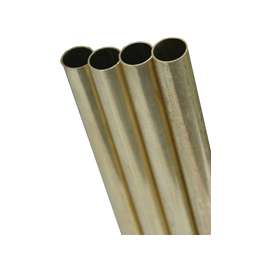 K & S 8143 Metal Tube, 0.587 in ID x 0.625 in OD Dia, 12 in L, Brass