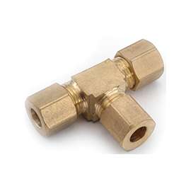 Anderson Metals 750064-05 Tube Union Tee, 5/16 in Compression, 300 psi, Brass