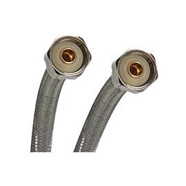 Fluidmaster B4F30 Water Supply Connector, 1/2 in FIP, 1000 psi, Polymer/Stainless Steel