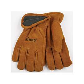 Heatkeep 50RL-XL High-Durability Driver Gloves, XL, Fleece Lining, Split Cowhide Leather, Brown