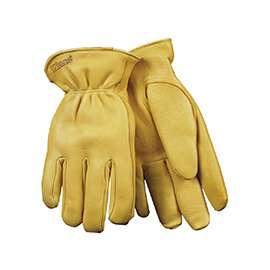 Heatkeep 90HK-XL Driver Gloves, XL, Deerskin Lining, Deerskin Leather, Yellow