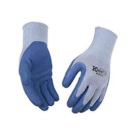Kinco 1791-M Protective Gloves, M, Cotton/Polyester, Blue/Gray