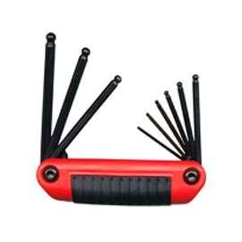 Eklind 25919 Fold-Up, Medium Hex Key Set, Steel, Black, 9-Piece