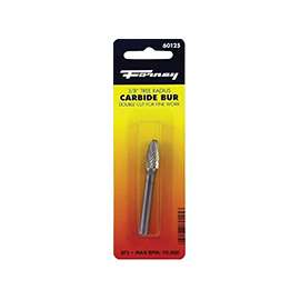 Forney 60125 Burr, Tungsten Carbide Cutting Edge, Tree Radius Shank, 1/4 in Shank