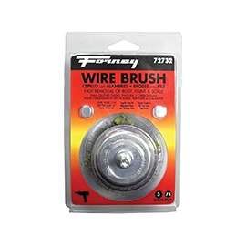 Forney 72732 Wire Cup Brush, 0.008 in Dia Bristle, 3 in Dia