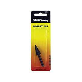 Forney 60074 Conical Shaped Rotary File, 1/2 in Dia Cutting, Steel