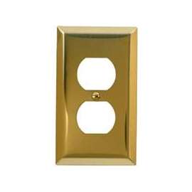 Amerelle 163DBR Duplex Receptacle Wallplate, 1-Gang, Steel