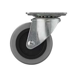 ProSource Swivel Swivel Plate Caster, 2 In Dia, 105 Lb, Thermoplastic Rubber