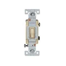 Eaton Wiring Devices C1301-7LTV Toggle Switch, 120 V, Wall Mounting, Polycarbonate, Ivory