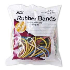 Rubber Bands, Assorted Colors, 1 3/8 oz. bag