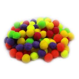 Pom-Poms - 1/2" - Hot Colors - 100/Bg