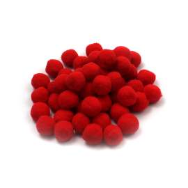 Pom-Poms - 1" - Red - 50/Bg