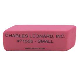 Natural Rubber Wedge Pink Erasers, Small, 36/Box